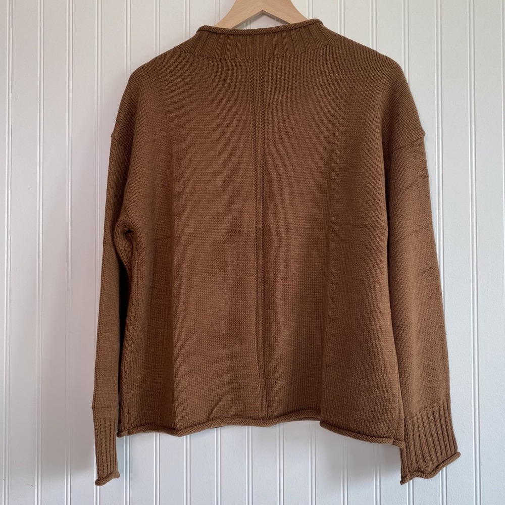 Unbranded Womens Roll Neck Sweater Size S Oversized Relaxed Fisherman Heritage - Picture 5 of 10